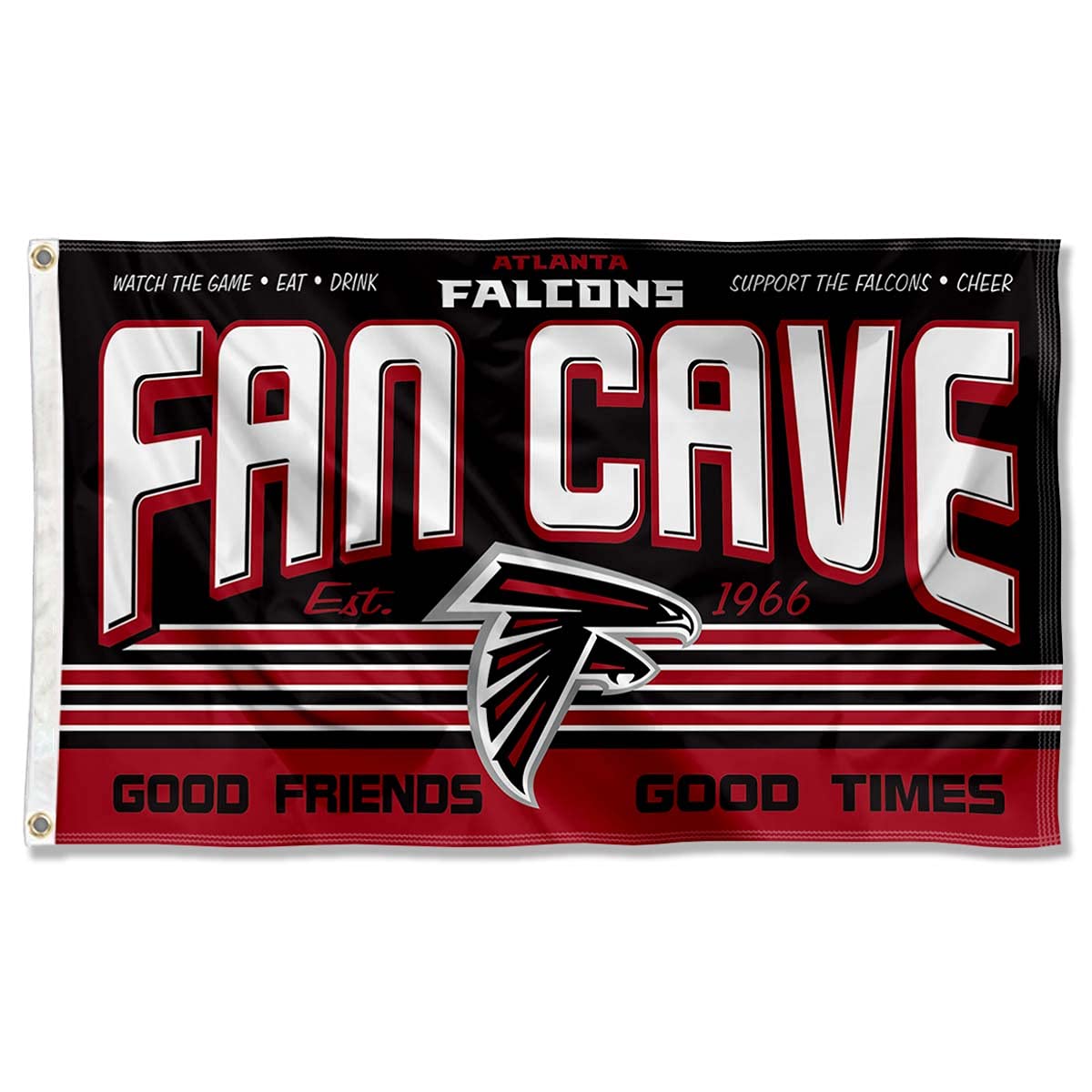 WinCraft Atlanta Falcons NFL Team Fan Man Cave Banner Flag - Perfect for Game Day Decor, Tailgating & Sports Room Wall Decor