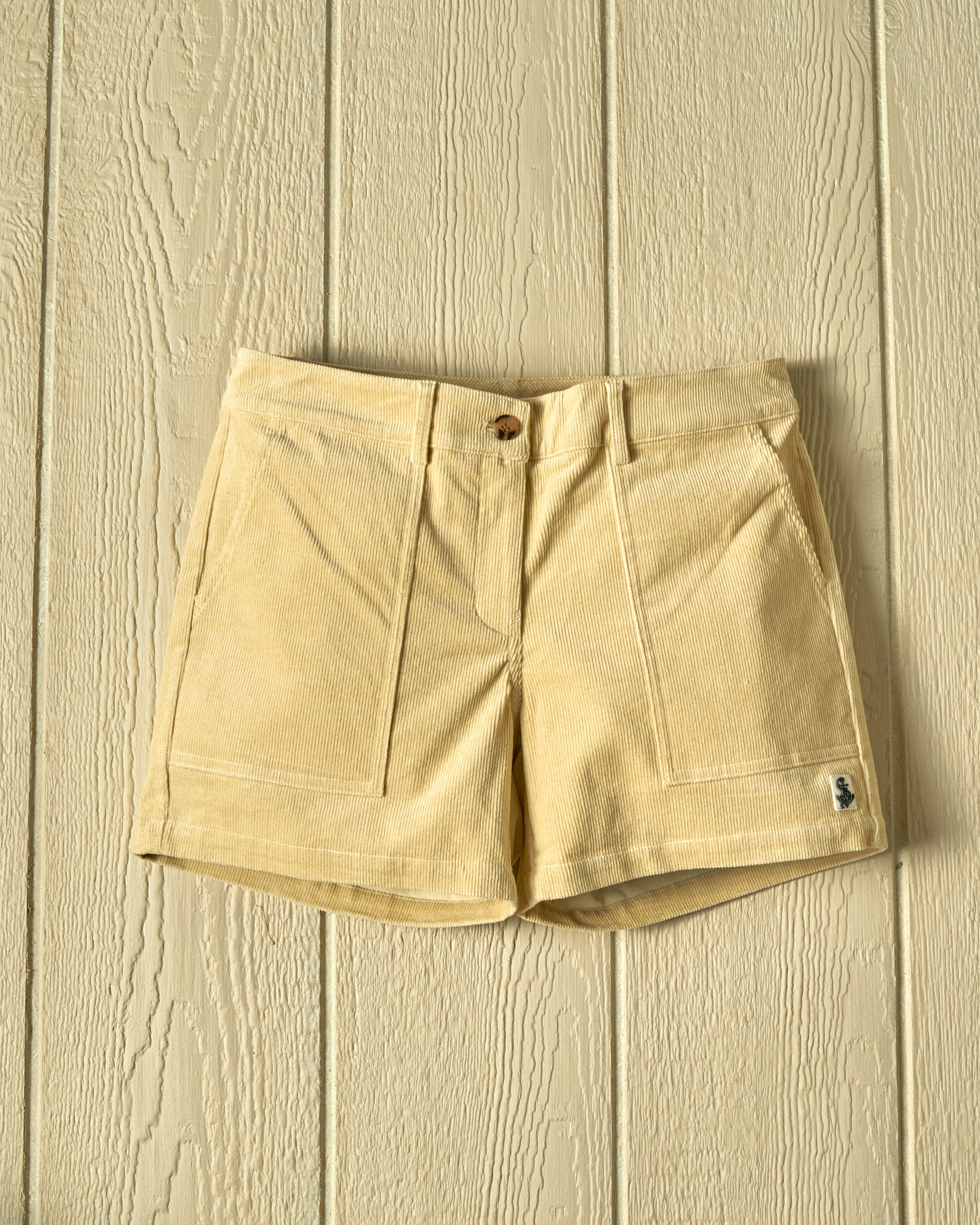 Women's Malibu Corduroy Shorts in Straw - Comfortable Casual Summer Shorts for Beach, Vacation & Everyday Wear