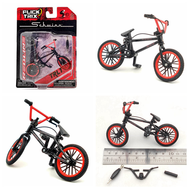 Premium FLICK TRIX Miniature BMX Finger Bike - Diecast Metal DeathTrap Bicycle Toy for Kids & Adults - Perfect for Office Desk, Stress Relief & Collectible Gift