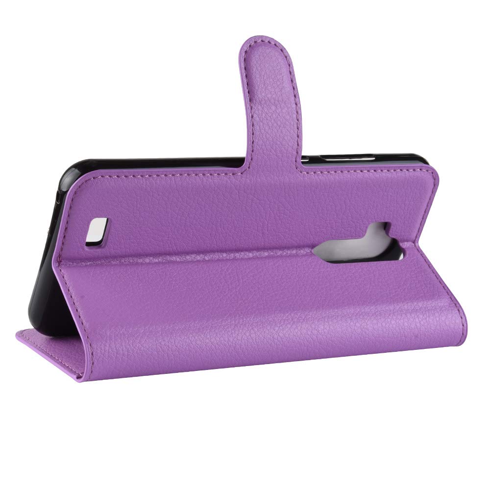 Oukitel C12 Pro Wallet Case with Card Slots & Magnetic Closure - Purple Phone Cover for Daily Protection