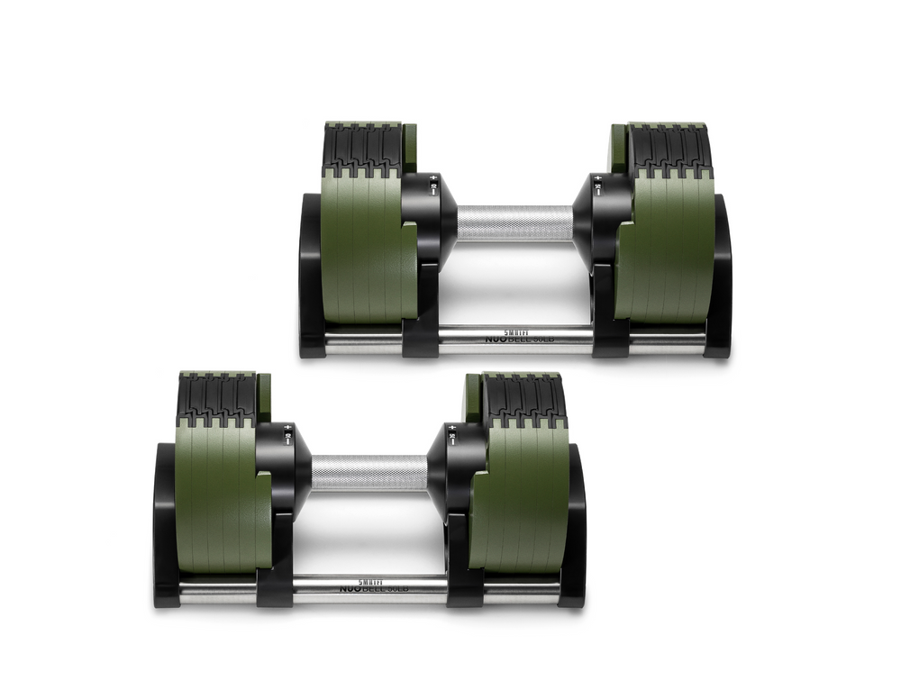 NÜOBELL 50lb Adjustable Dumbbell Set - Premium Home Gym Equipment for Strength Training & Weightlifting - Perfect for Home Workouts, CrossFit, and Fitness Enthusiasts