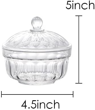 123Arts 4-Piece Plastic Candy Dishes Set with Lids - Sugar Bowls, Spice Jars & Storage Containers for Kitchen, Party, and Home Organization | BPA-Free, Airtight Food Storage Solution
