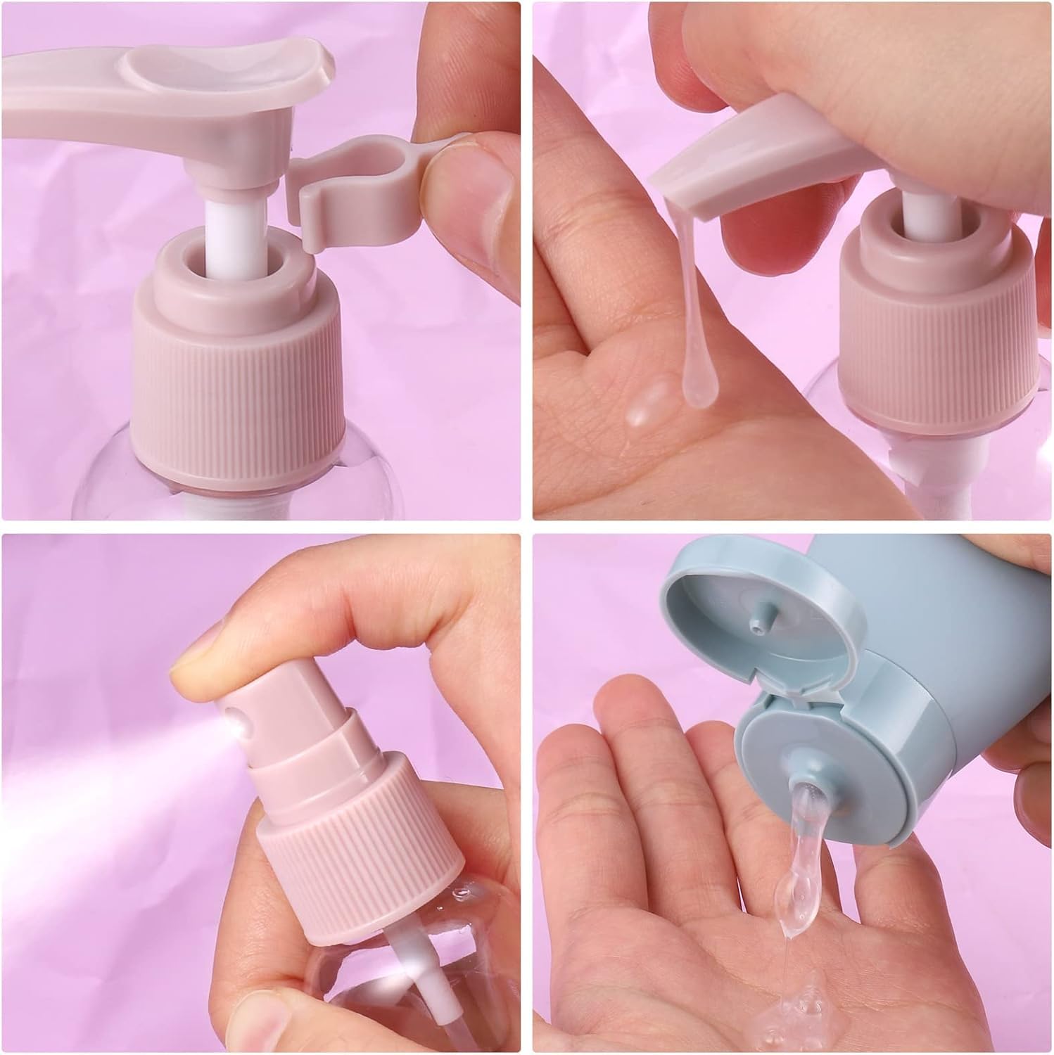 12 in 1 Silicone Travel Bottles Set - Leakproof Refillable Toiletry Containers for Shampoo, Lotion & Cream | Portable Squeeze Bottles for Hand Wash & Cosmetics | Perfect for Air Travel, Gym & Vacation Essentials