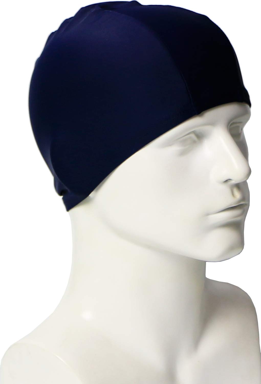 2 Pack Spandex Swimming Caps for Adults & Kids - Breathable Lycra Fabric Swim Hat (Navy, Adult Size) - Perfect for Pool, Beach & Competitive Swimming