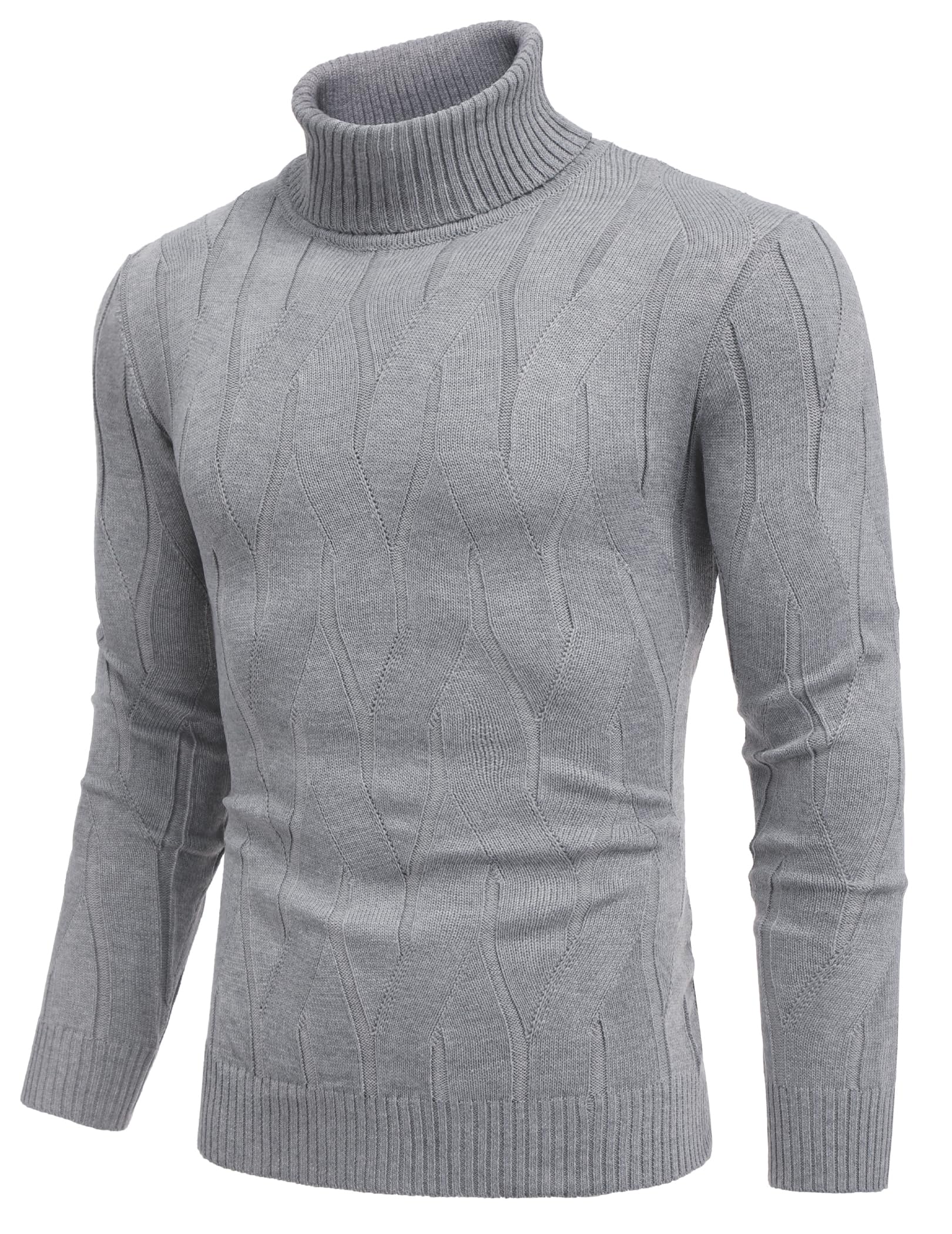 COOFANDY Men's Slim Fit Turtleneck Sweater - Long Sleeve Casual Knit Pullover for Winter, Fall & Spring | Office Wear, Date Night, Holiday Outfits