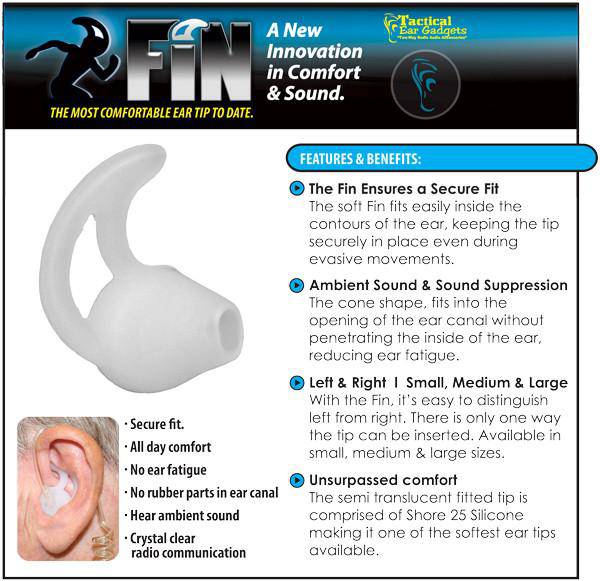 FIN Ear Tips for All-Day Comfort - Premium Soft Silicone Earbud Tips for Wireless Earbuds, Noise Isolation & Secure Fit - Perfect for Workouts, Commuting & Music Lovers