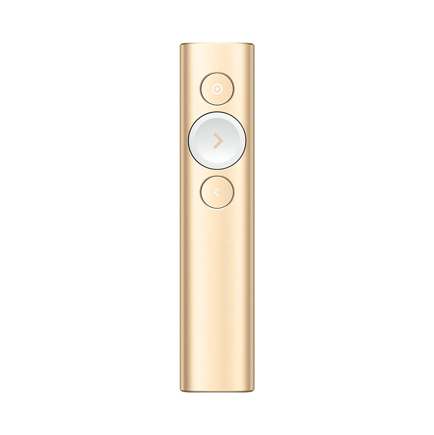 Logitech Spotlight Wireless Presentation Remote with Laser Pointer - Bluetooth Clicker for PowerPoint, Keynote, Google Slides - Advanced Digital Highlighting, 30m Range, Fast Charging - Perfect for Business Meetings, Classroom Teaching & Online Presentations (Gold)