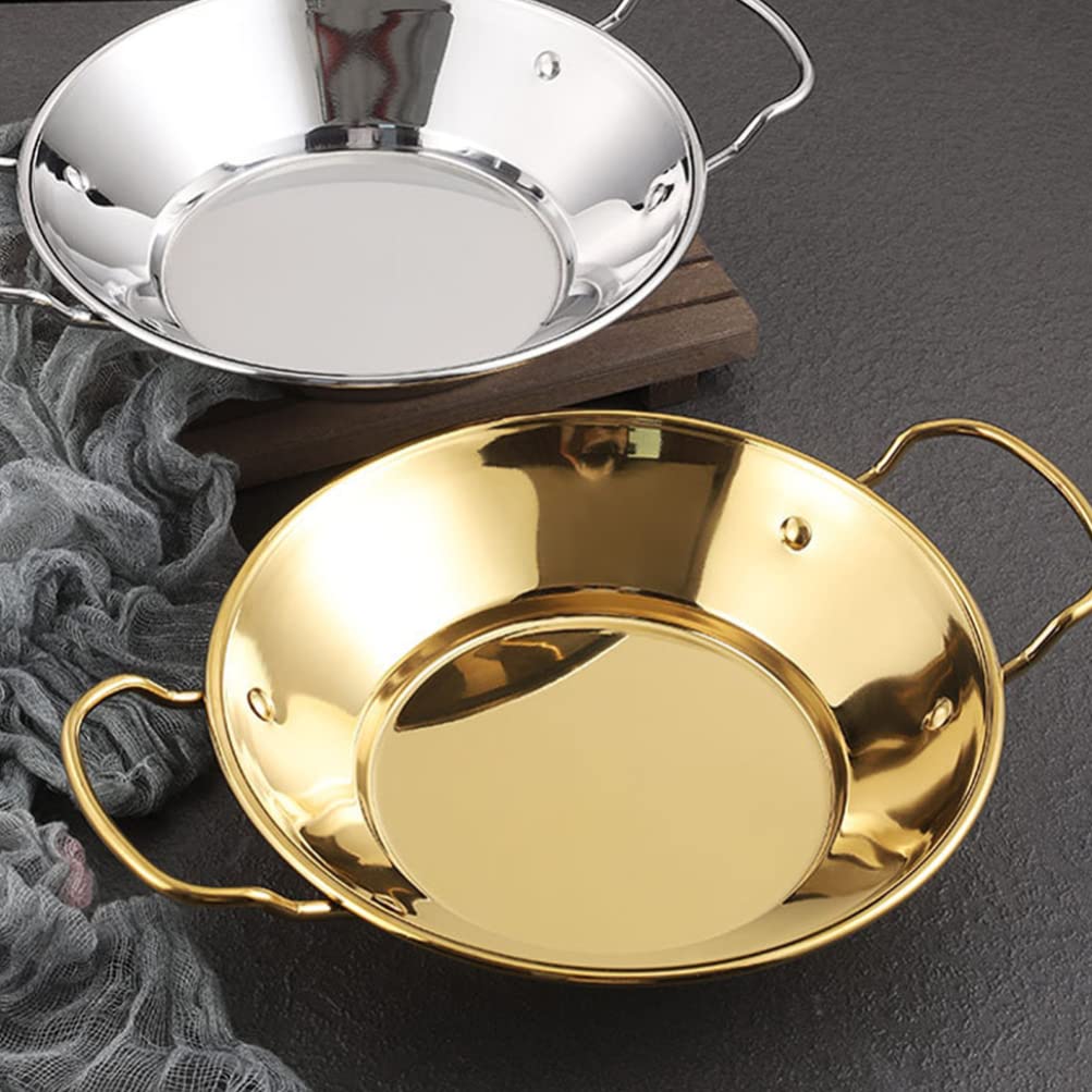 Premium Stainless Steel Griddle Pan - Multi-Purpose Alcohol Pot, Noodle Cooker & Everyday Kitchen Cookware for Home Cooking, Reheating & Stockpot Use - Ideal for Camping, Dorm Life & Birthday Gifts