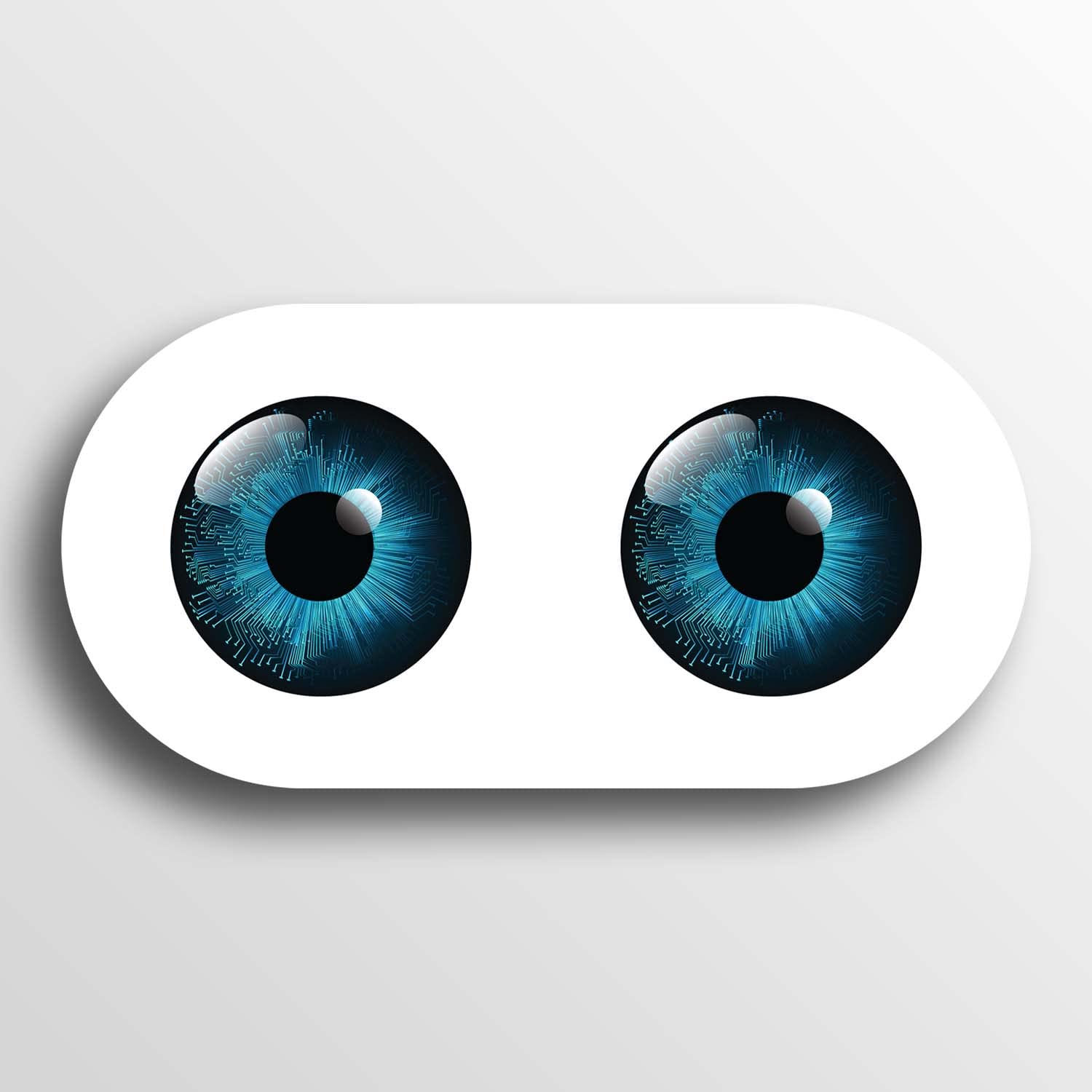 KCD VR Headset Controller Decal Sticker - Blue Robot Front Eyes Skin for Oculus/Meta Quest 2 - Protective Vinyl Cover for Gaming & Virtual Reality
