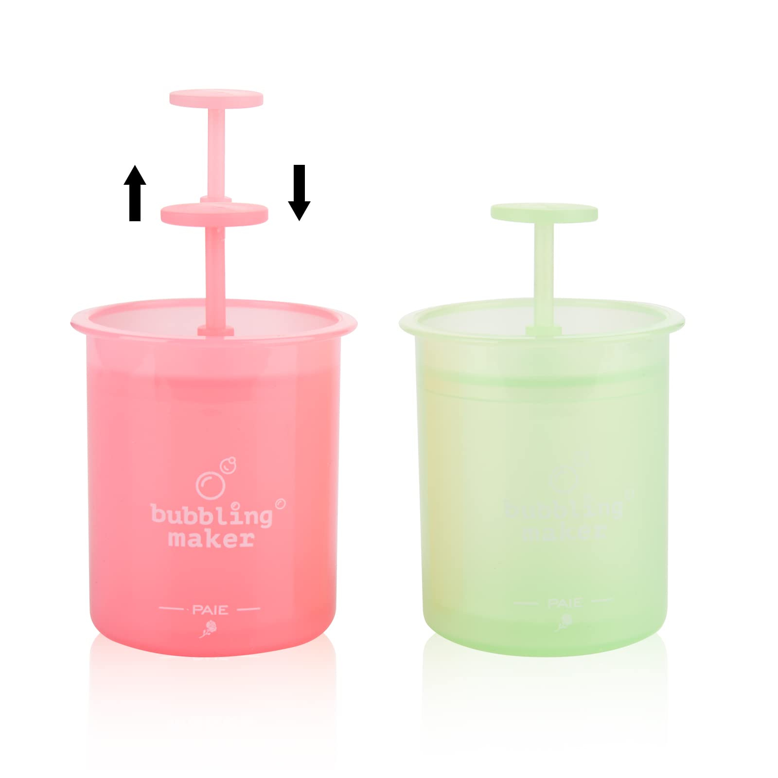 Beautyflier 2 Pack Facial Cleanser Foam Cup - Skin Care Bubble Maker for Deep Cleansing | Green & Pink Portable Foam Maker | Perfect for Travel, Spa & Daily Skincare Routine