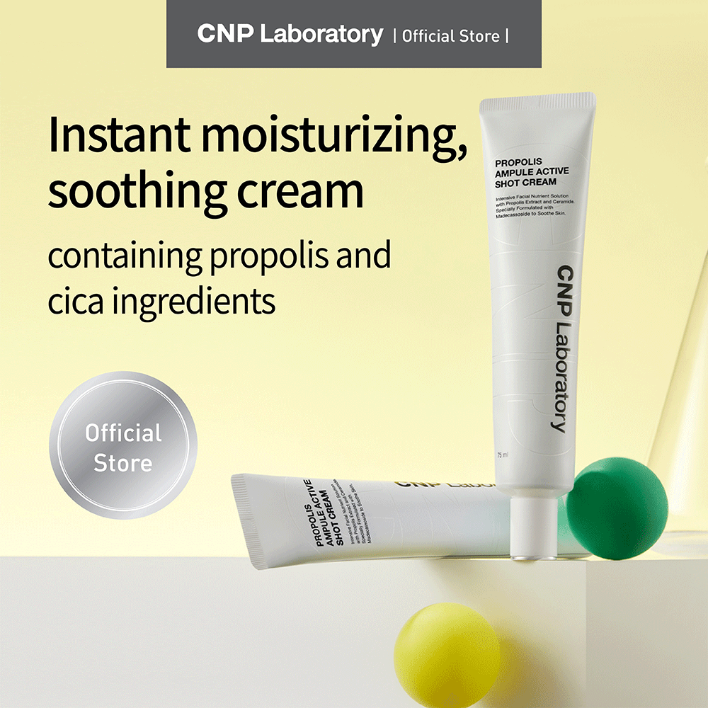 CNP Laboratory Propolis Ampule Active Shot Cream 75ml - Korean Skincare for Hydration & Anti-Aging - Perfect for Dry Skin & Nighttime Routine