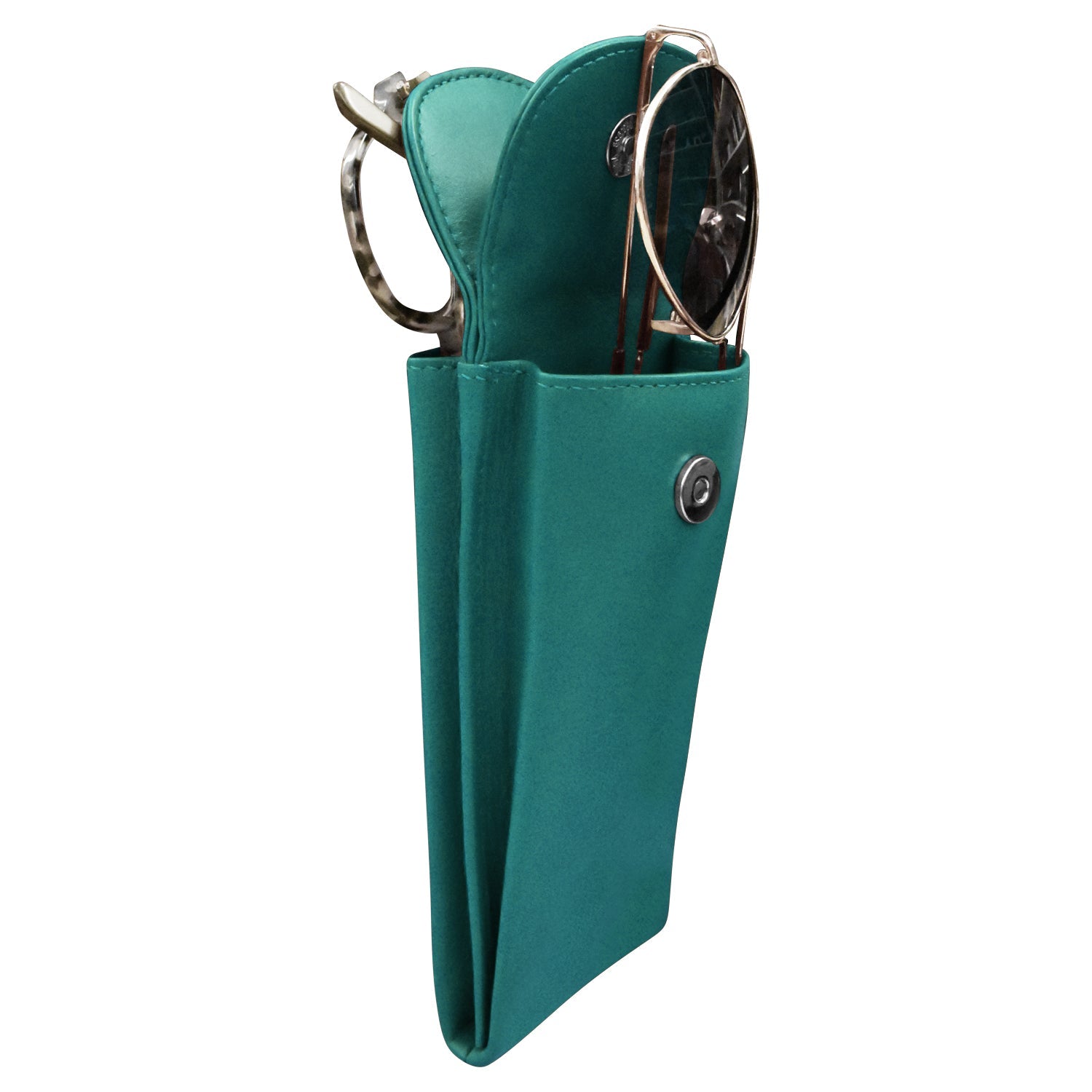 Premium Double Flap Eyeglass Case - Durable Hard Shell Sunglasses Holder for Men & Women - Perfect for Travel, Office, and Everyday Protection