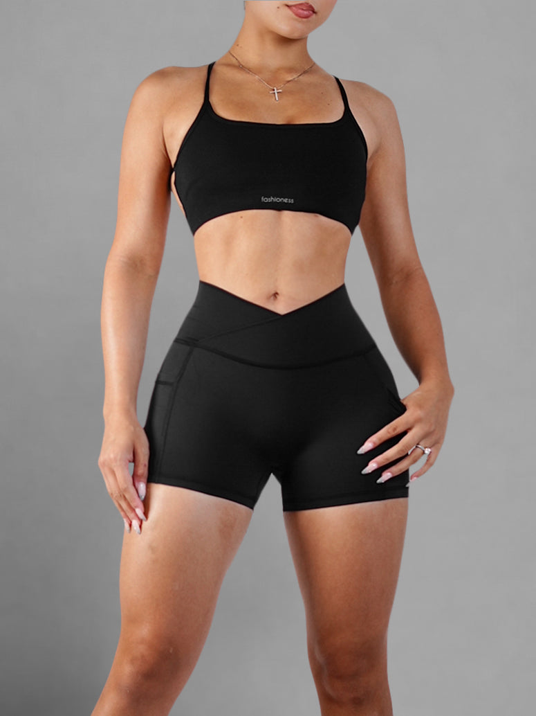 High Support Balance Sports Bra for Women - Breathable & Comfortable Workout Top (Black) - Perfect for Yoga, Running, Gym & High-Intensity Training