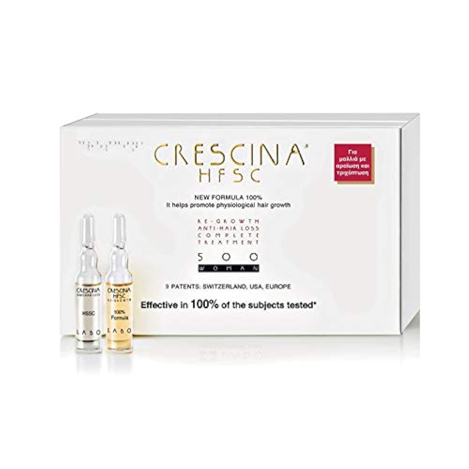 Crescina HFSC 100% Complete Hair Growth Treatment for Women - 10+10 Ampoules | Hair Loss Solution for Thinning Hair & Scalp Care | Perfect for Daily Hair Regimen & Salon Treatments