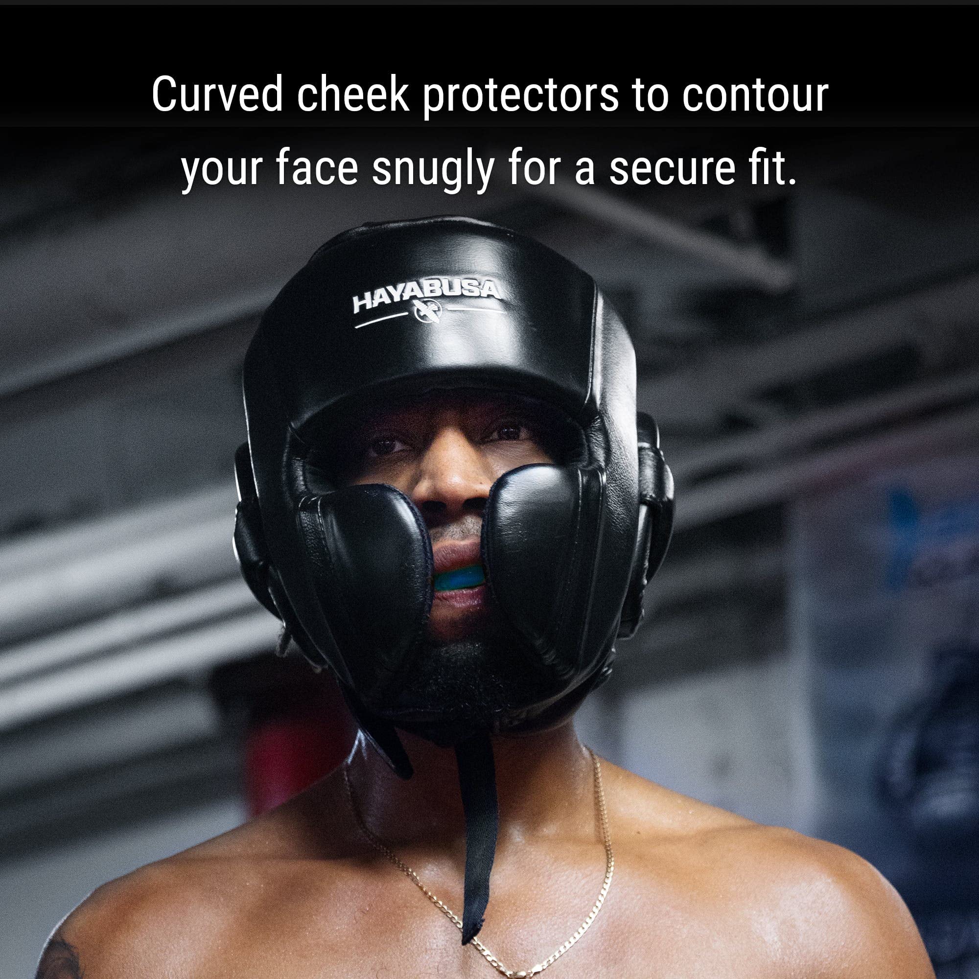 Hayabusa Pro Leather Boxing Headgear - Adjustable One Size, Premium Black for Sparring & Training - Ideal for Boxing, MMA, Kickboxing & Martial Arts Practice