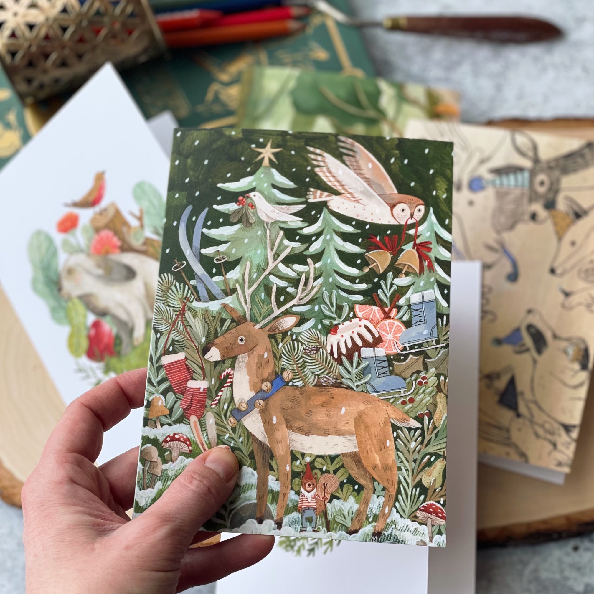 2024 Christmas Greeting Cards 6-Pack - Festive Holiday Cards for Family, Friends & Coworkers - Perfect for Christmas Wishes & Seasonal Celebrations
