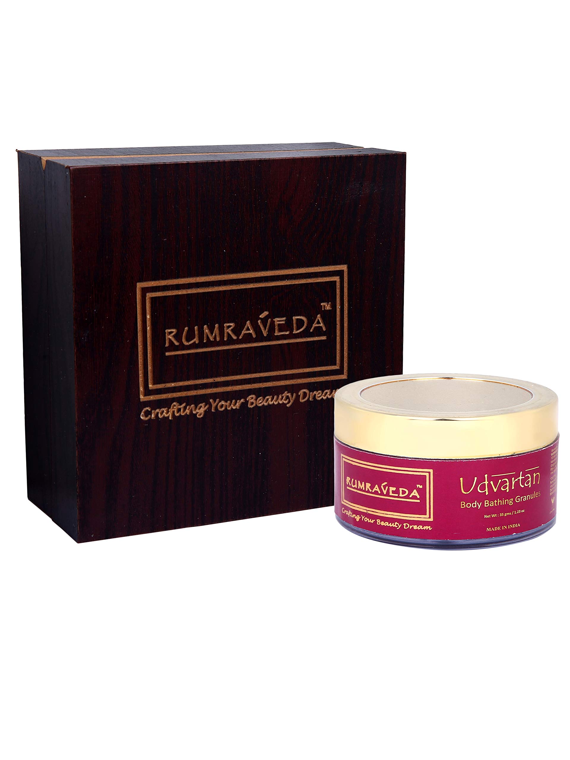 Rumraveda Udvartan Body Bathing Granules - 35g Exfoliating Scrub for Glowing Skin | Perfect for Spa, Ayurvedic Massage & Home Relaxation