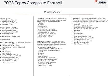 2023 NFL Composite Football Trading Cards - 60 Packs (10 Cards Each) - Premium Collectible Sports Cards for Trading, Gifts & Fantasy Football Leagues