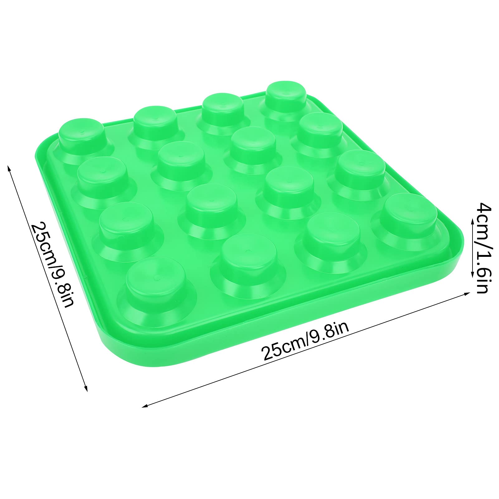 **16-Hole Plastic Billiard Ball Tray - Pool Ball Storage & Carrying Case for Billiards (Green) | Perfect for Home Game Rooms, Bars & Pool Halls**