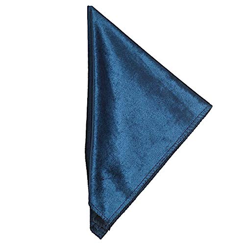 100-Pack Navy Blue Velvet Napkins 20x20 Inch - Premium Wedding & Party Dinner Linens for Elegant Events, Catering, and Home Decor
