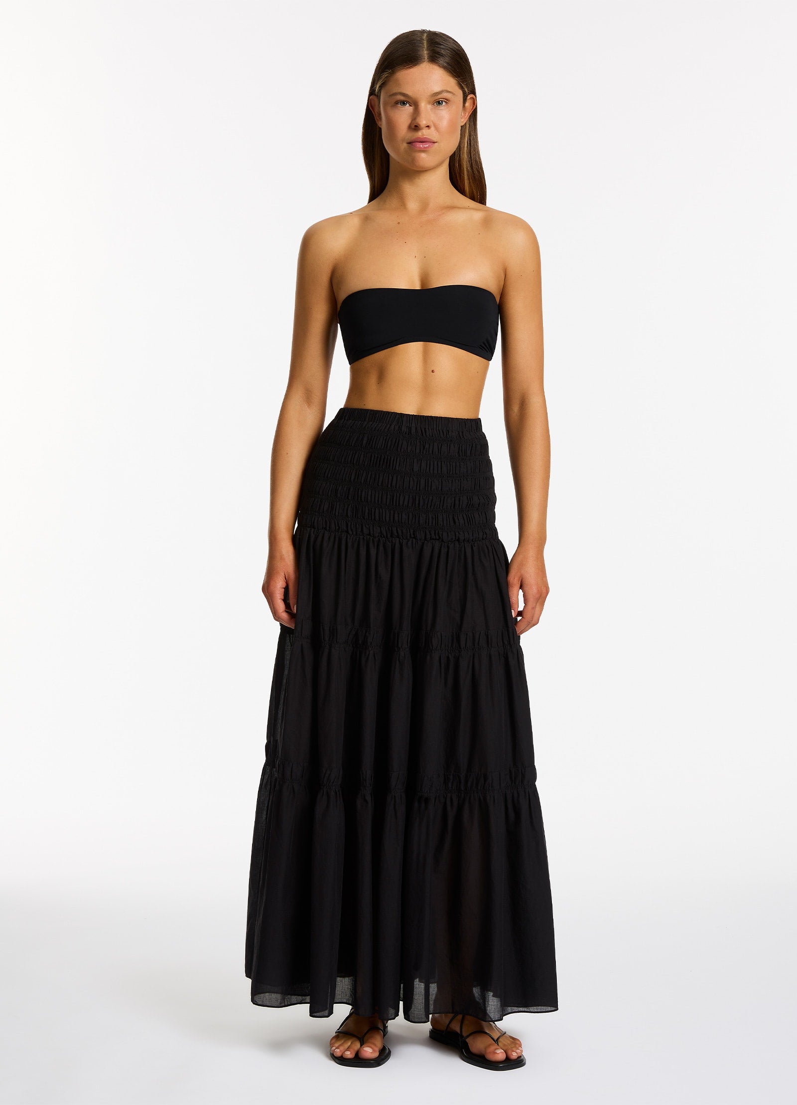 Jetset Convertible Maxi Dress in Black - Versatile Women's Summer Beach Dress for Travel, Wedding & Vacation