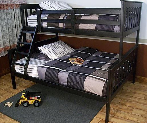 A&L Solid Wood Mission Style Bunk Bed with Ladder - Twin Over Twin Bunk Beds for Kids & Teens - Space Saving Bedroom Furniture for Small Rooms & Dormitories