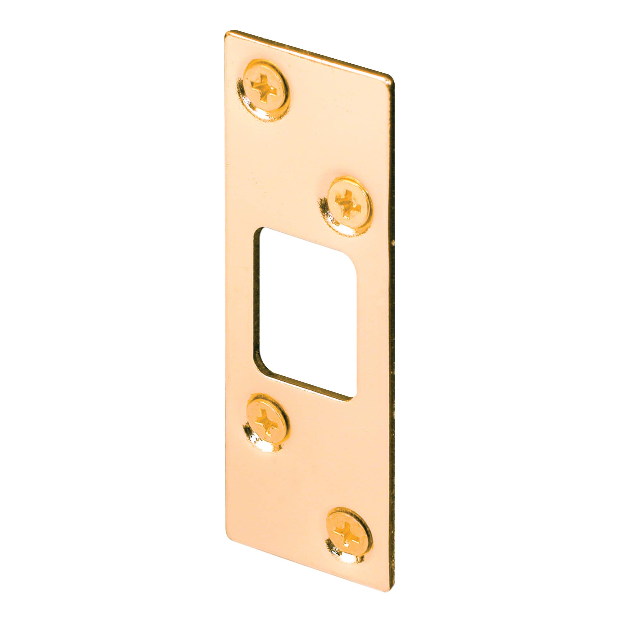 Prime-Line MP2235-5 High Security Deadbolt Strike Plate - 5 Pack Brass Plated for Doors - Perfect for Home Security & Commercial Buildings