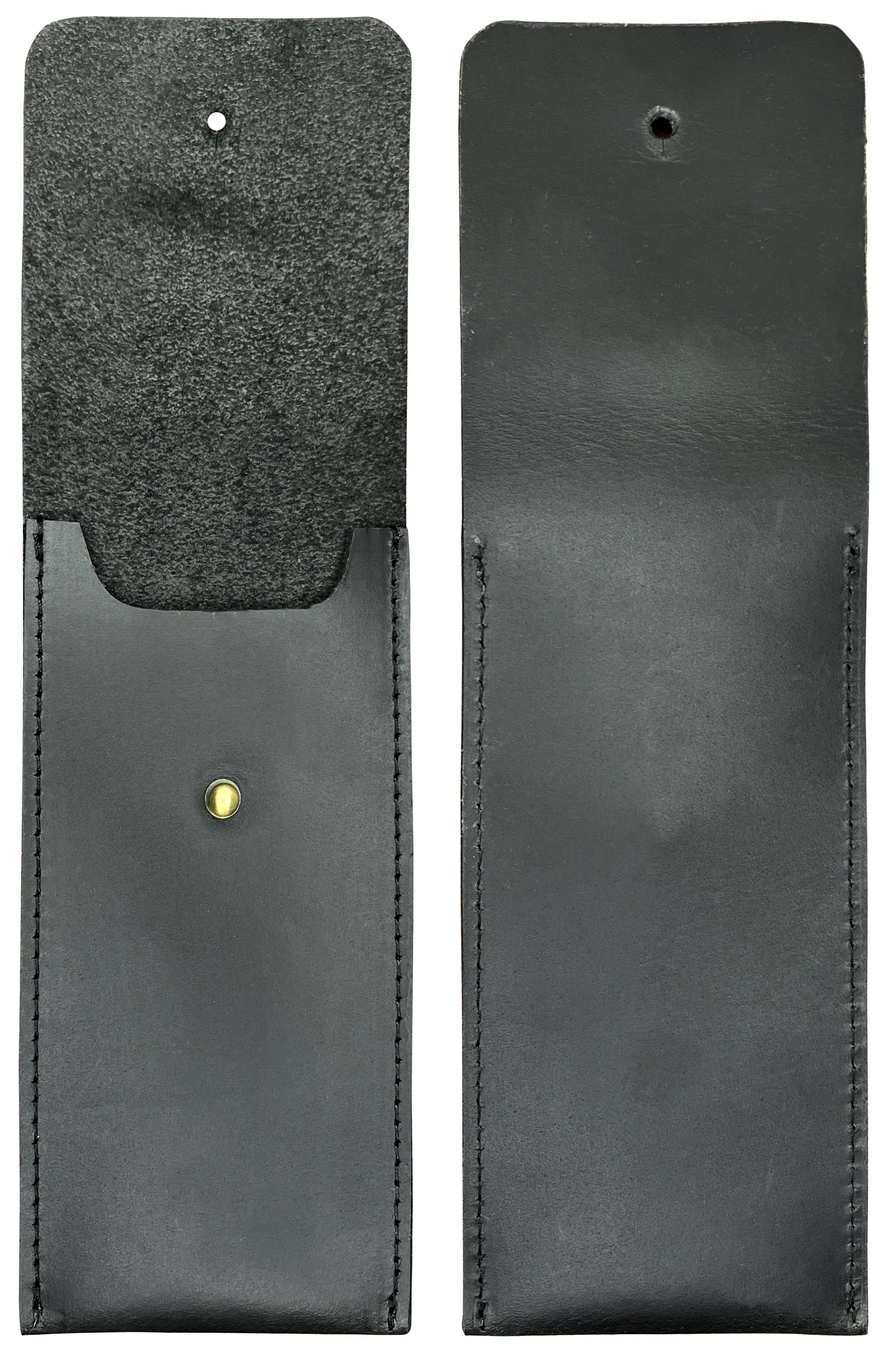 Premium Leather Pen Case - Handmade Protective Sleeve Cover for Fountain Pens & Ballpoints (Black) - Perfect Gift for Writers & Professionals