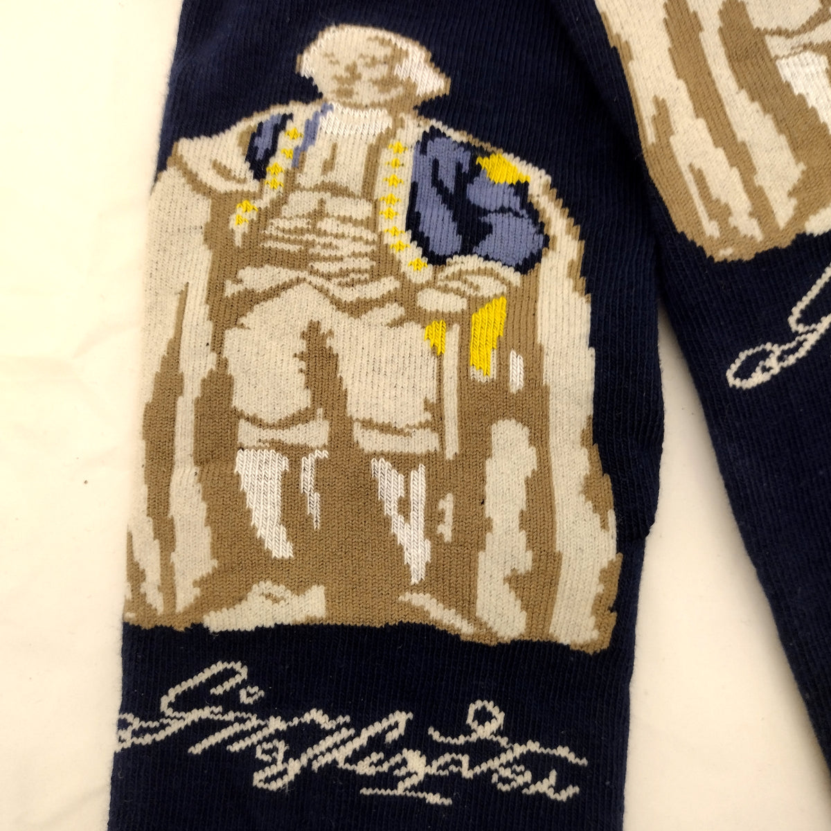 George Washington Crew Socks - Patriotic American Flag Socks for Men & Women - Comfortable Cotton Blend Ankle Socks - Perfect for Presidents Day, 4th of July & Historical Costumes