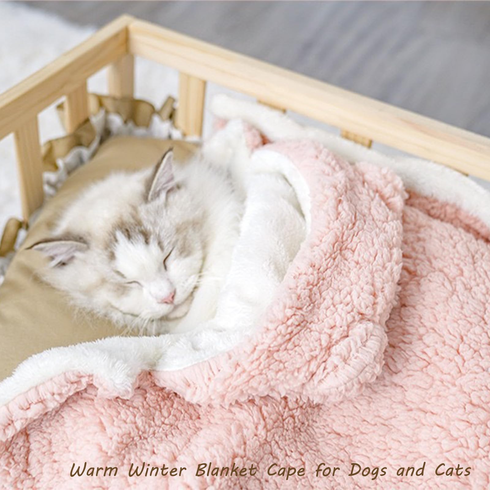 Warm Dog & Cat Cape Blanket with Hood - Cozy Pet Robe for Small Dogs - Soft Winter Sleeping Blanket for Puppies & Kittens (Gray, Medium) - Perfect for Indoor Lounging & Outdoor Adventures