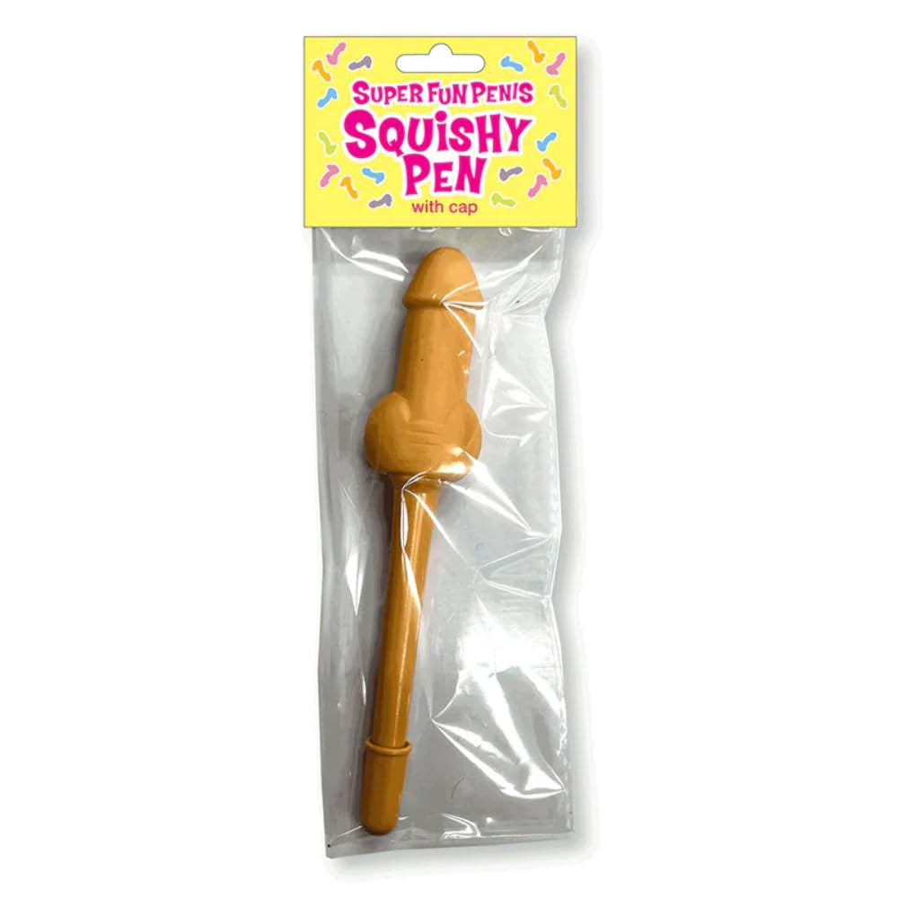 Little Genie Productions 85000 Super Fun Penis Squishy Pen - Stress Relief Toy for Adults, Party Favor & Prank Gift for Friends