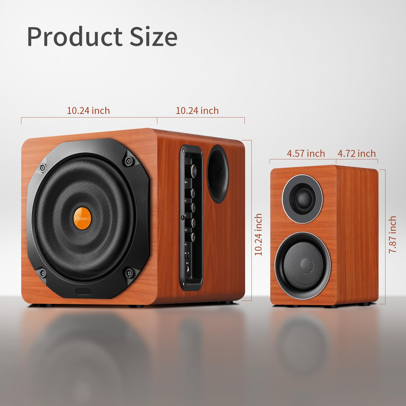 Premium Computer Gaming Speaker System with Subwoofer - PC Desktop Monitor Surround Sound, Dual Satellite Speakers with Midrange & Treble, Full Range Audio Coverage - Optical/Coaxial/3.5mm to RCA/Wireless Connectivity - Perfect for Gaming, Movies & Music Streaming