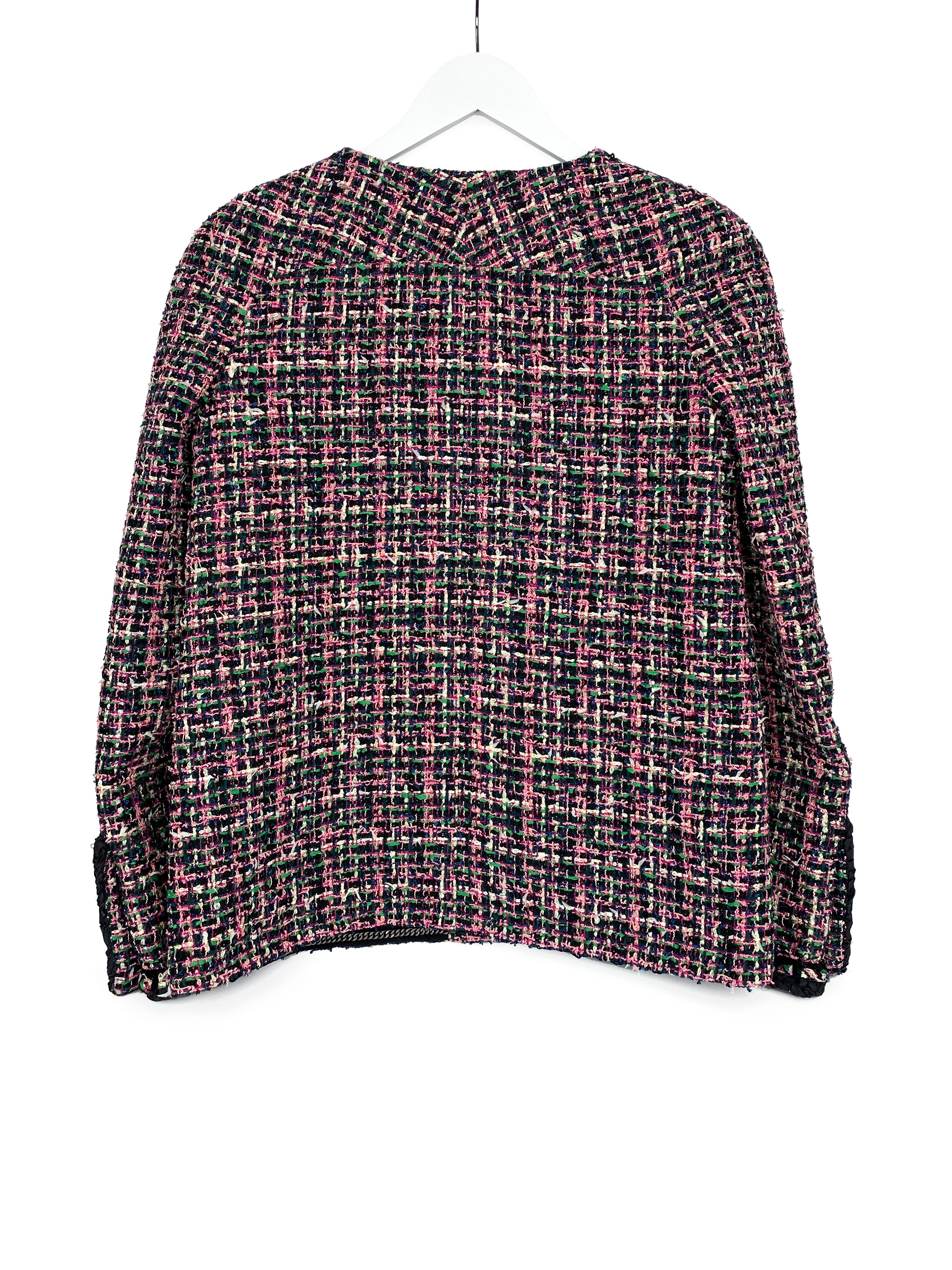 Chanel Pink Tweed Jacket for Women - Luxury Designer Blazer Coat with Gold Buttons | Perfect for Parties, Weddings & Formal Events