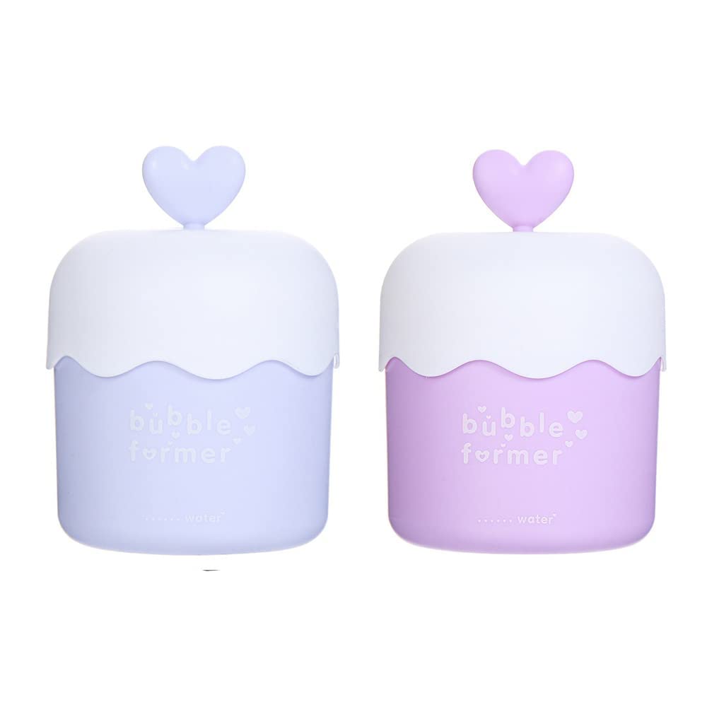 2Pcs Plastic Bubble Foamer for Face Wash - Facial Cleanser Foam Maker Cup, Bubble Foam Device for Deep Cleansing | Perfect for Skincare Routine, Spa Day & Travel Toiletries