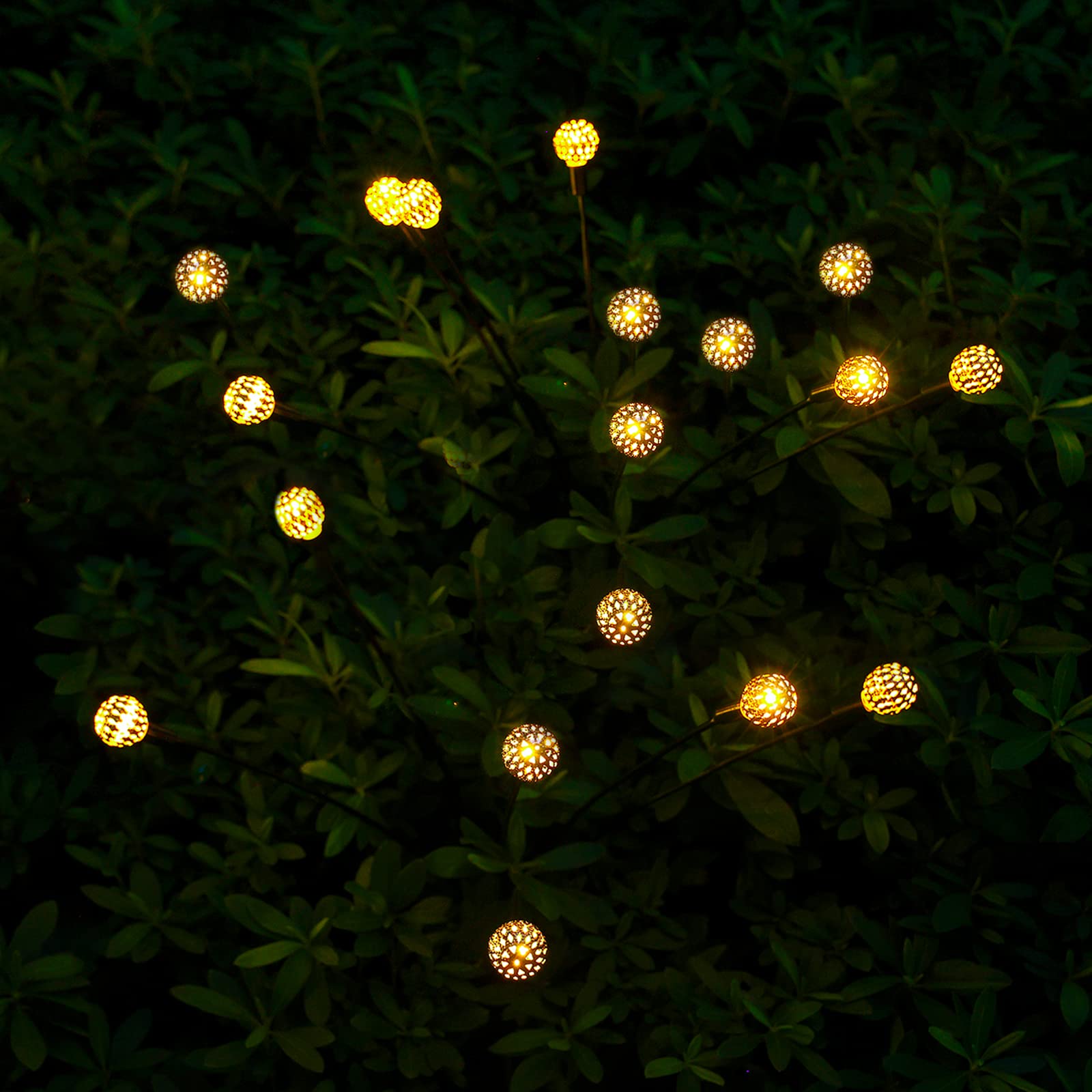 ANGMLN Solar Firefly Lights - Waterproof Outdoor Christmas Decorations for Garden, Yard, Patio & Pathway | Energy-Efficient Solar Powered LED String Lights | Perfect Holiday Gift for Family & Friends | Create Magical Ambiance for Parties, Weddings & Festive Celebrations