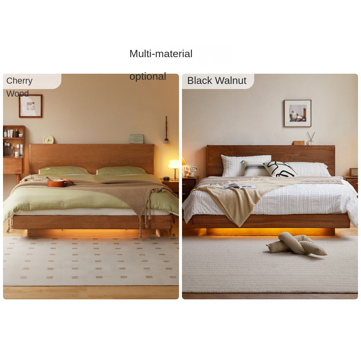 Solid Poplar Wood Storage Bed with Underbed Drawers - Perfect for Small Bedrooms, Kids Rooms & Guest Rooms - Space Saving Bed Frame with Hidden Storage Compartments