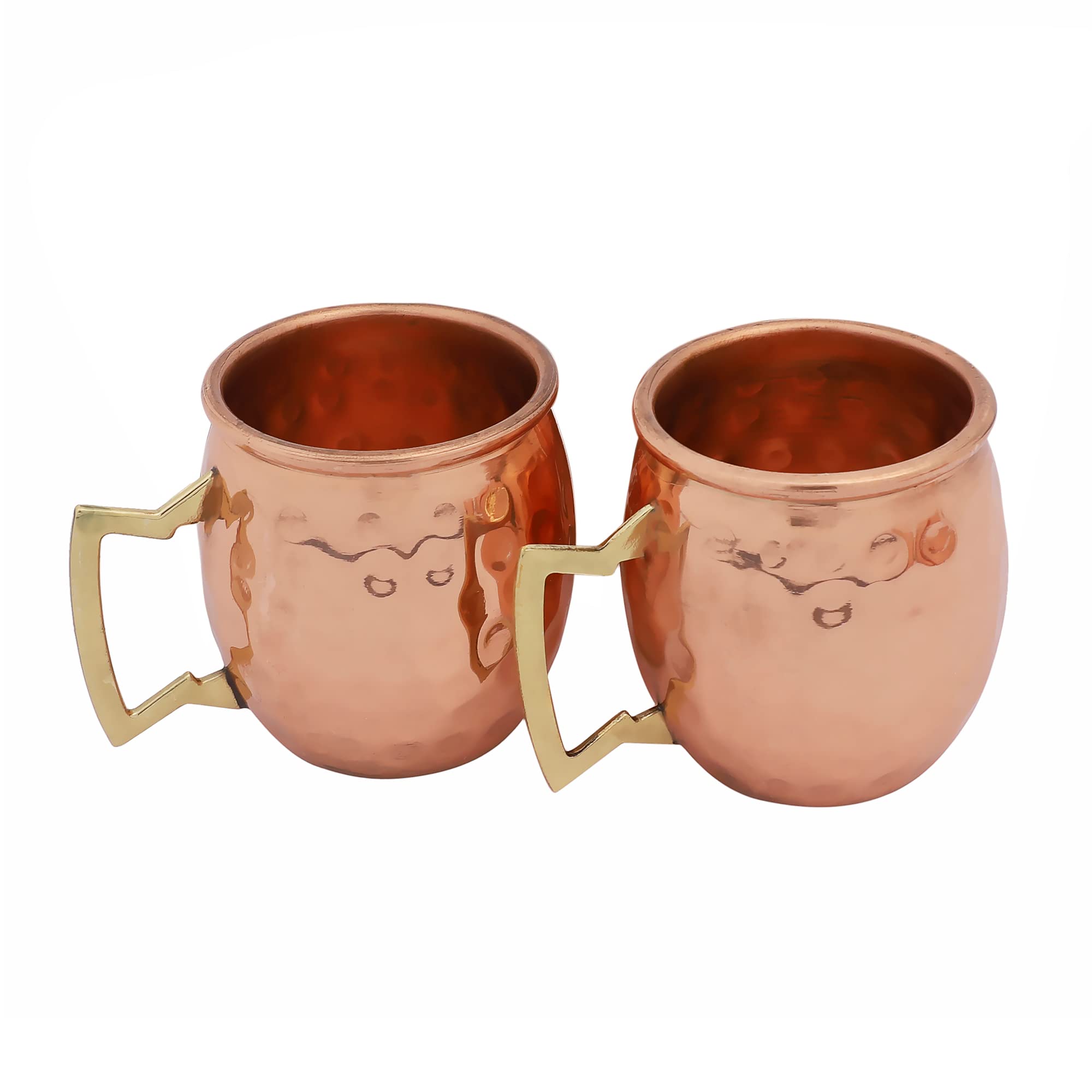 Buddha4all 2 Oz Solid Copper Mini Moscow Mule Shot Mug Set - 16 Piece Hammered Copper Shot Glasses for Cocktails, Whiskey, Tequila & Party Drinks - Perfect for Home Bars, Gifts & Entertaining