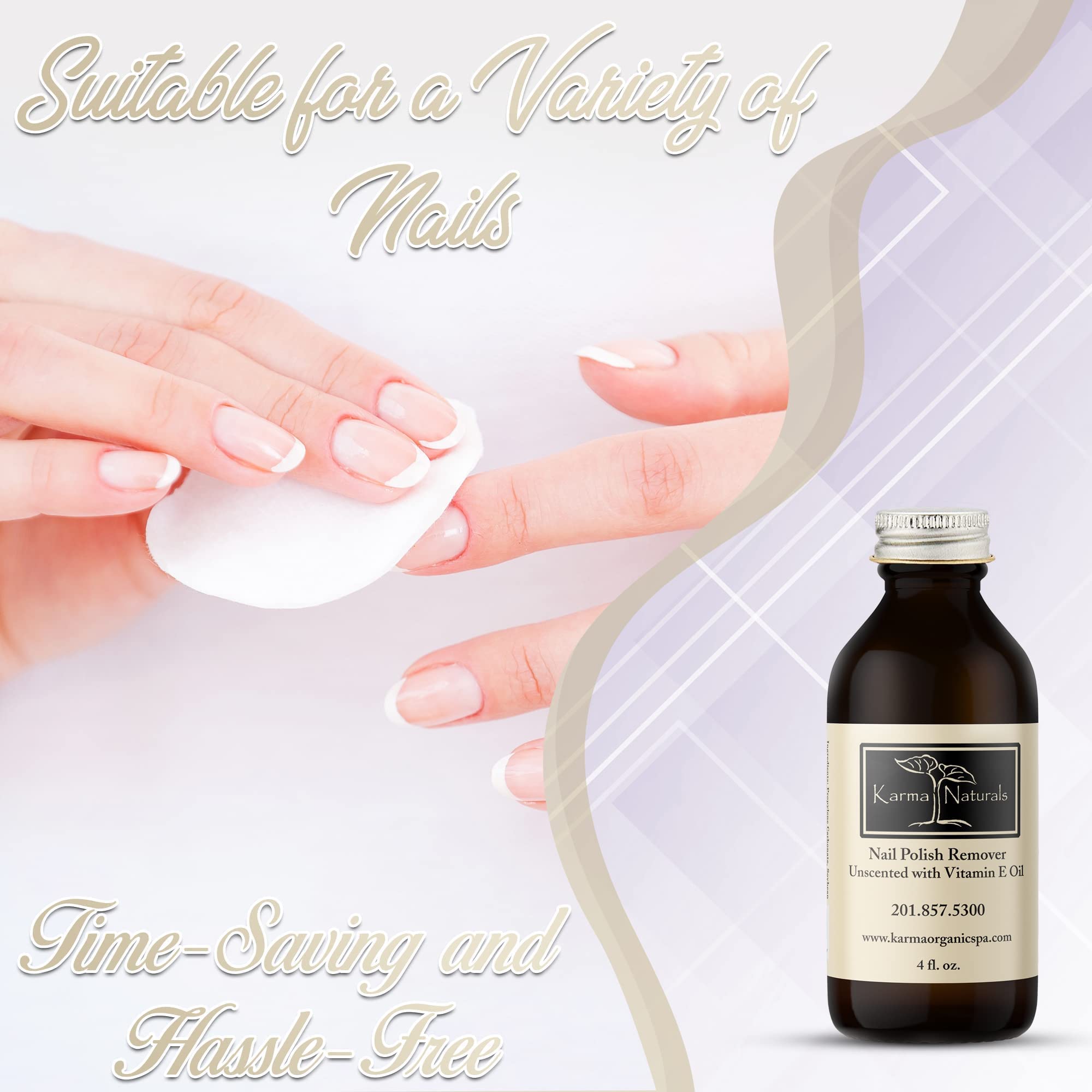 Organic Nail Polish Remover & Nail Polish Set – Unscented Natural Nail Care (4FL-Oz) with Wine O'clock Polish (0.43FL-Oz) – Perfect for At-Home Manicures & Nail Art