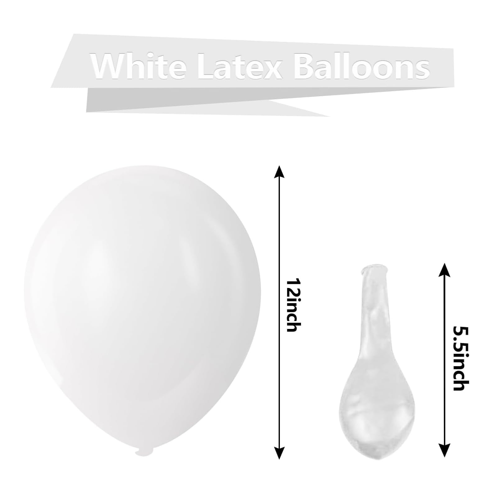 50 Pack White Latex Balloons 12 Inch - Helium & Air Fill Party Balloons for Wedding, Birthday, Baby Shower Decorations - Perfect for Indoor & Outdoor Party Decor, Balloon Arches, Ceiling Displays