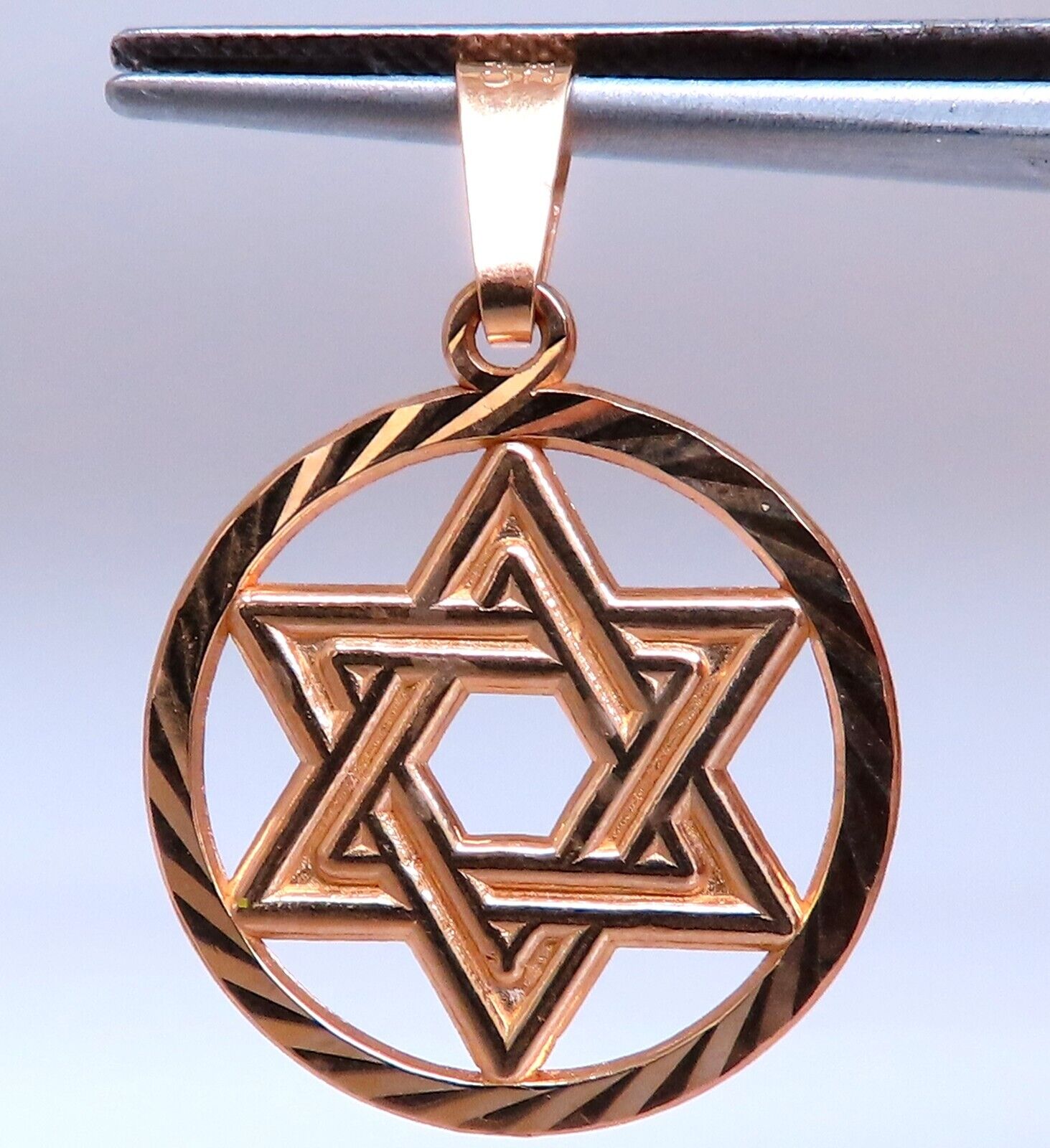 14K Gold Star of David Charm Pendant - Elegant Jewish Jewelry for Men & Women - Perfect for Hanukkah Gifts, Bar Mitzvah, Bat Mitzvah & Religious Occasions