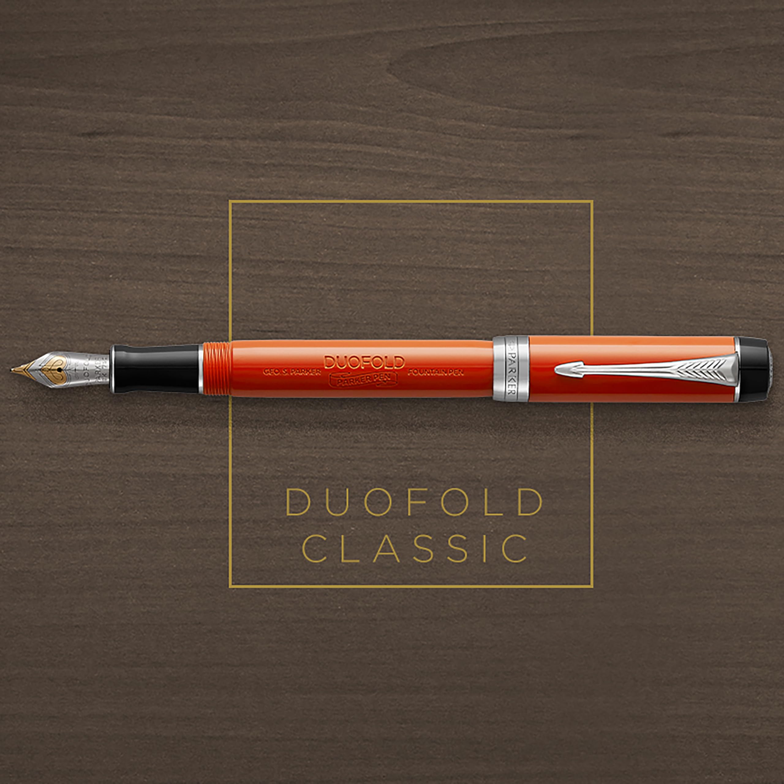 Vintage PARKER Duofold Ballpoint Pen - Classic Big Red Design with Medium Point Black Ink Refill | Luxury Writing Instrument for Business Professionals & Gift Giving