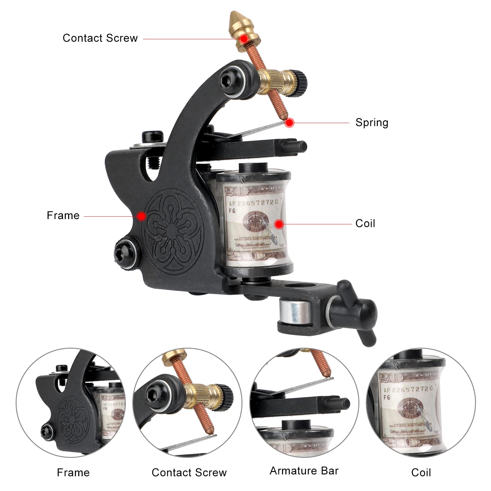 Solong Tattoo Starter Kit - Pro Machine, 14 Inks & Accessories for Tattoo Artists