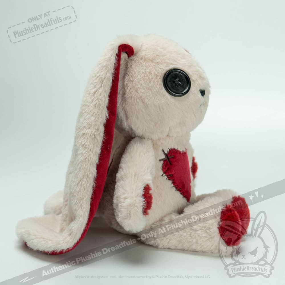 Plushie Dreadfuls Love Rabbit Stuffed Animal - Soft Cuddly Bunny Plush Toy for Kids, Valentine's Gift, Anxiety Relief & Bedroom Decor