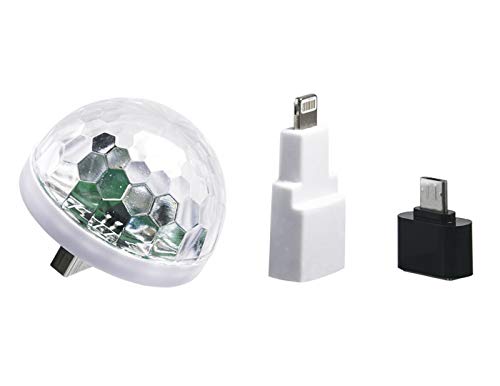 Portable Mini USB RGB Party Light with Music Sync - Compact Travel Night Light for Bedroom, Camping & DJ Events - Perfect for iPhone, Android & USB Devices - Ideal for Home Decor, Outdoor Adventures & Nighttime Entertainment