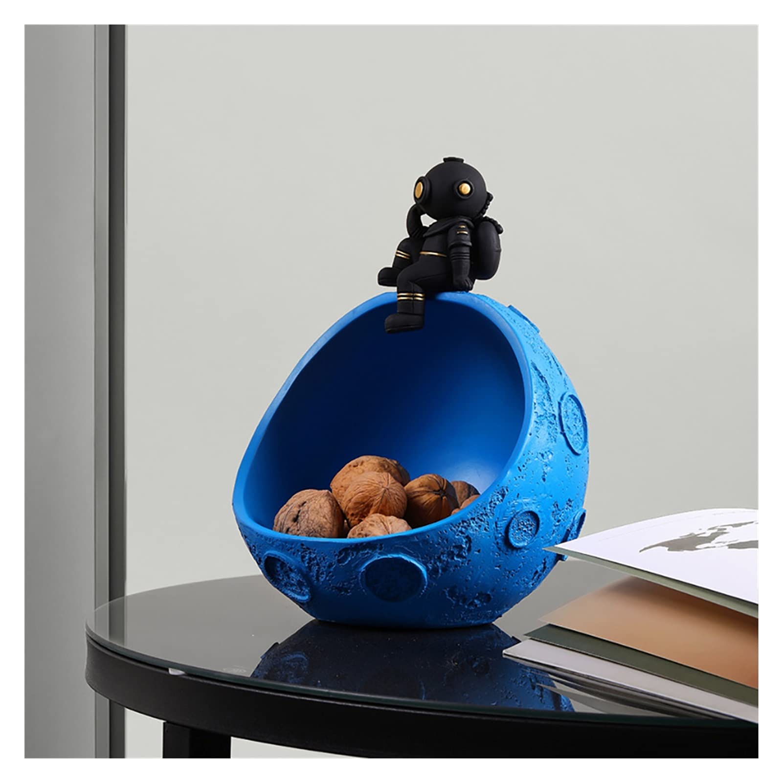 Elegant Jewelry Tray & Key Organizer - Multi-Purpose Decorative Dish for Jewelry Storage, Snacks, Candy, Coins & Small Items | Perfect for Vanity, Dresser, Office Desk & Home Decor (Blue)