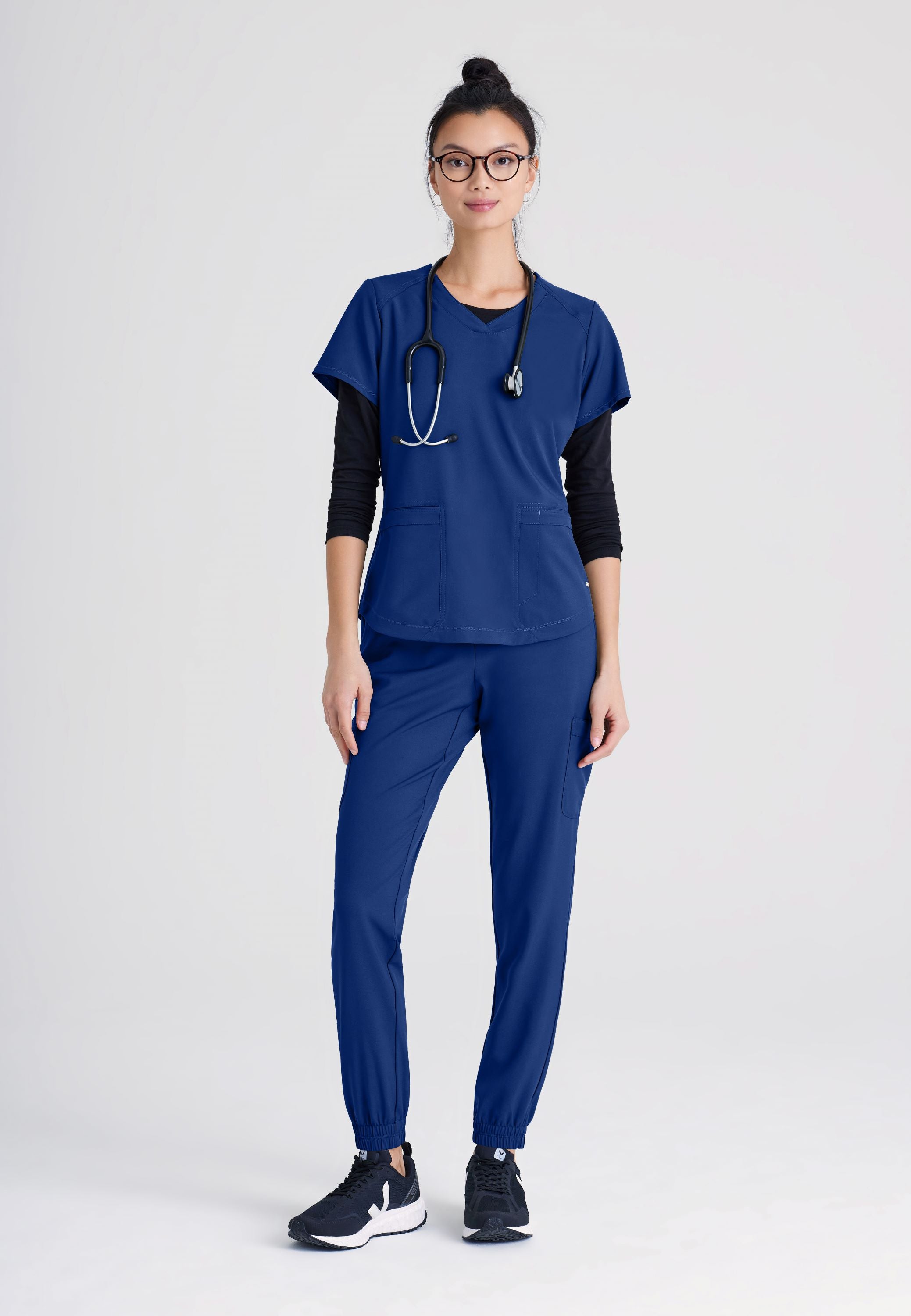 Ladies Rhythm Scrub Top - Comfortable Medical Uniform for Nurses & Healthcare Workers (Sizes 2XL-5XL) | Perfect for Hospital Shifts, Clinics & Healthcare Professionals