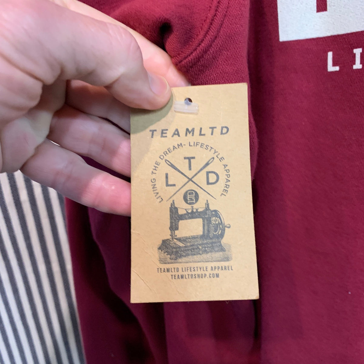 Team LTD Dark Red Hoodie with White Logo - Stylish & Comfortable Pullover for Men & Women - Perfect for Casual Wear, Gym, and Outdoor Activities