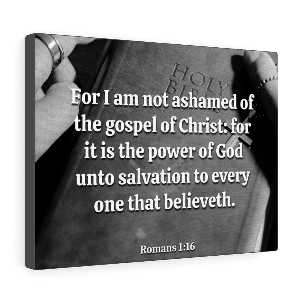 Christian Wall Art with Bible Verse - Romans 1:16 'God Unto Salvation' Scripture Print | Ready to Hang Inspirational Home Decor for Living Room, Bedroom & Church