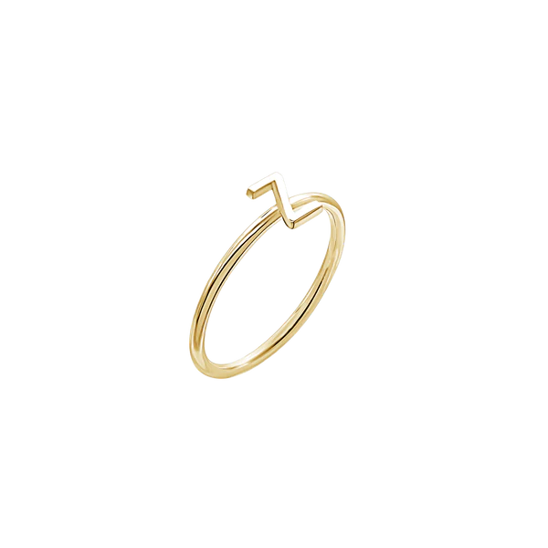 Amare Wear Initial Stackable Rings for Women - 24K Gold Plated Personalized Name Rings - Perfect for Gifts, Anniversaries, and Everyday Layered Jewelry Style