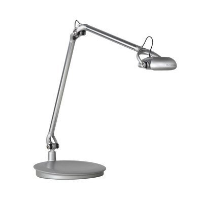 Humanscale Element Table Lamp Mount - Silver Desk Top Base for Office & Home Workspace Lighting | Adjustable Task Lamp for Reading, Studying & Computer Work